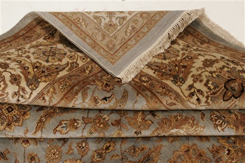 Kashan Blue Hand Knotted 911 X 140  Area Rug 250-21438 Image 19