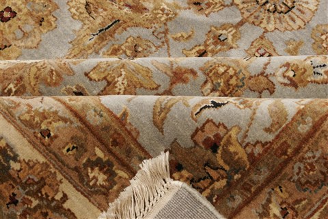 Kashan Blue Hand Knotted 911 X 140  Area Rug 250-21438 Image 21