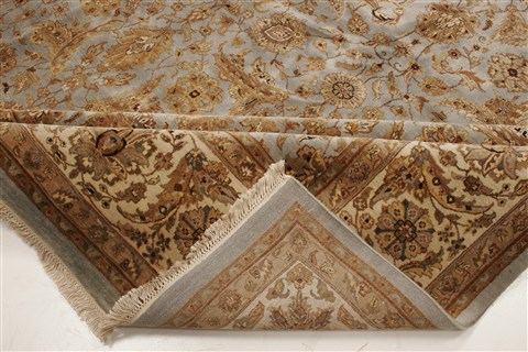 Kashan Blue Hand Knotted 911 X 140  Area Rug 250-21438 Image 22