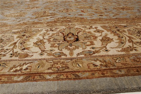 Kashan Blue Hand Knotted 911 X 140  Area Rug 250-21438 Image 3