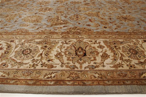 Kashan Blue Hand Knotted 911 X 140  Area Rug 250-21438 Image 4