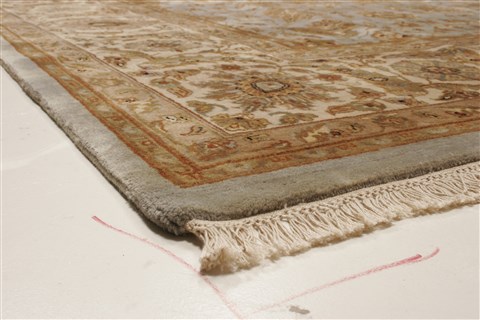 Kashan Blue Hand Knotted 911 X 140  Area Rug 250-21438 Image 9