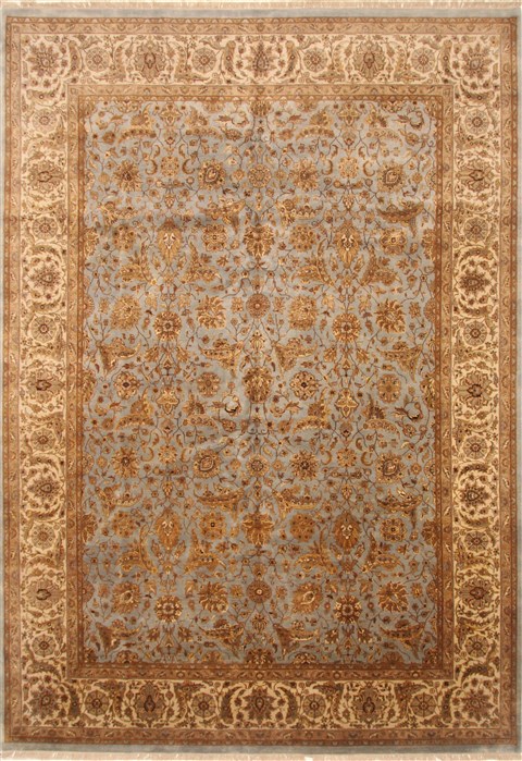 Kashan Blue Hand Knotted 911 X 140  Area Rug 250-21438 Image 0