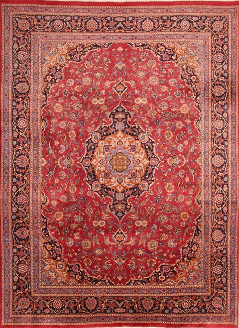 Mashad Red Hand Knotted 85 X 116 Area Rug 100-21440 Image 0