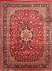 Mashad Red Hand Knotted 85 X 116 Area Rug 100-21440 Thumb 0