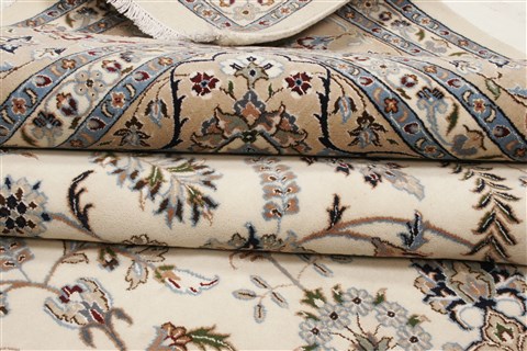 Nain White Hand Knotted 98 X 140 Area Rug 250-21442 Image 19