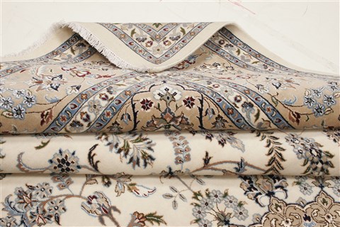 Nain White Hand Knotted 98 X 140 Area Rug 250-21442 Image 20