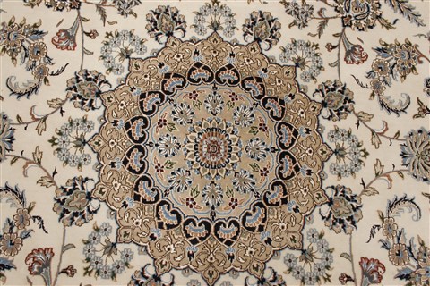 Nain White Hand Knotted 98 X 140 Area Rug 250-21442 Image 30