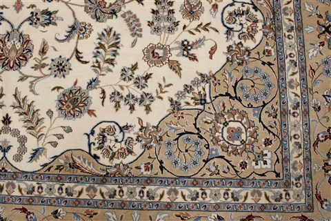 Nain White Hand Knotted 98 X 140 Area Rug 250-21442 Image 31