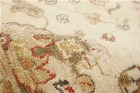 Ziegler Beige Hand Knotted 81 X 100 Area Rug 250-21450 Image 2