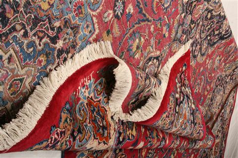 Mashad Red Hand Knotted 85 X 116 Area Rug 100-21451 Image 12
