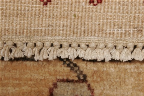 Pishavar Beige Hand Knotted 80 X 93 Area Rug 100-21452 Image 19