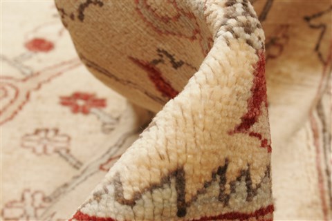 Pishavar Beige Hand Knotted 80 X 93 Area Rug 100-21452 Image 1