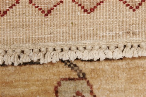 Pishavar Beige Hand Knotted 80 X 93 Area Rug 100-21452 Image 20