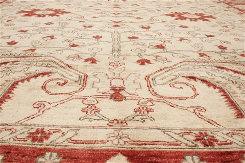 Pishavar Beige Hand Knotted 80 X 93 Area Rug 100-21452 Image 22