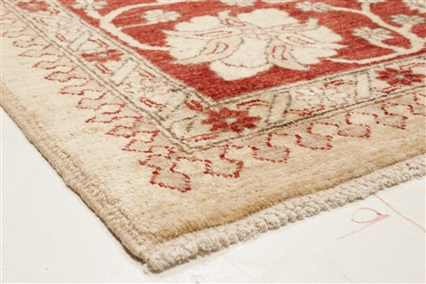 Pishavar Beige Hand Knotted 80 X 93 Area Rug 100-21452 Image 25