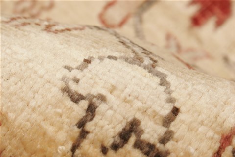 Pishavar Beige Hand Knotted 80 X 93 Area Rug 100-21452 Image 3