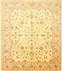 Pishavar Beige Hand Knotted 83 X 98  Area Rug 250-21457 Thumb 0