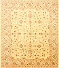 Pishavar Beige Hand Knotted 83 X 98  Area Rug 250-21457 Thumb 0