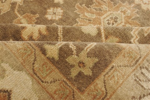 Oushak Brown Hand Knotted 82 X 99 Area Rug 250-21461 Image 10