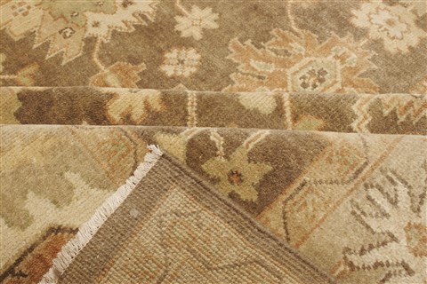 Oushak Brown Hand Knotted 82 X 99 Area Rug 250-21461 Image 11