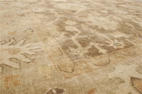 Oushak Brown Hand Knotted 82 X 99 Area Rug 250-21461 Image 16