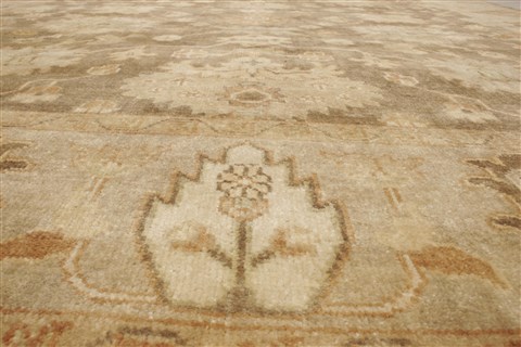 Oushak Brown Hand Knotted 82 X 99 Area Rug 250-21461 Image 17