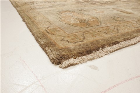 Oushak Brown Hand Knotted 82 X 99 Area Rug 250-21461 Image 20