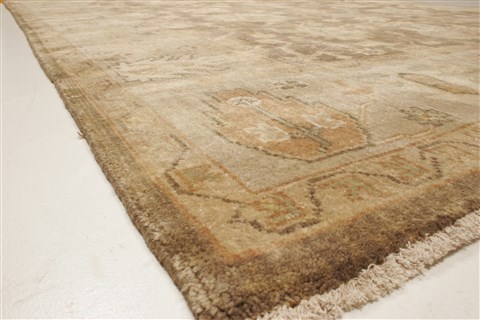 Oushak Brown Hand Knotted 82 X 99 Area Rug 250-21461 Image 21