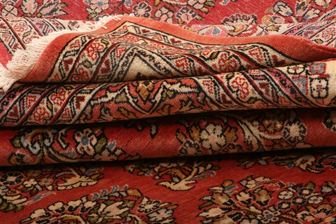 Sarouk Yellow Hand Knotted 85 X 97 Area Rug 100-21463 Image 12