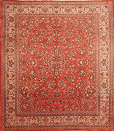 Persian sarouk Yellow Rectangle 8x10 ft Wool Carpet 21463