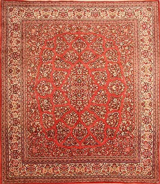 Sarouk Yellow Hand Knotted 8'5" X 9'7"  Area Rug 100-21463