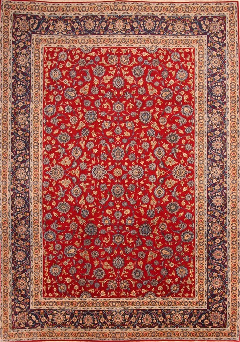 Isfahan Red Hand Knotted 83 X 118 Area Rug 100-21470 Image 0
