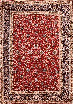 Isfahan Red Hand Knotted 8'3" X 11'8"  Area Rug 100-21470
