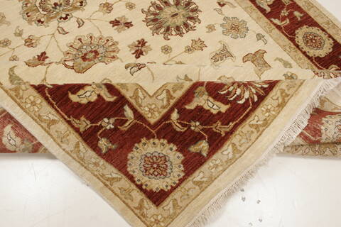Ziegler Beige Hand Knotted 65 X 99  Area Rug 250-21478 Image 12