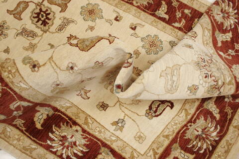 Ziegler Beige Hand Knotted 65 X 99  Area Rug 250-21478 Image 5
