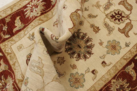 Ziegler Beige Hand Knotted 65 X 99  Area Rug 250-21478 Image 6