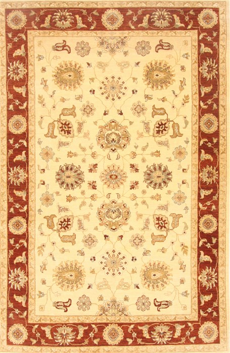 Ziegler Beige Hand Knotted 65 X 99  Area Rug 250-21478 Image 0