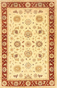 Ziegler Beige Hand Knotted 6'5" X 9'9"  Area Rug 250-21478