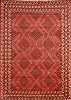 Yalameh Red Hand Knotted 82 X 116 Area Rug 100-21479 Thumb 0