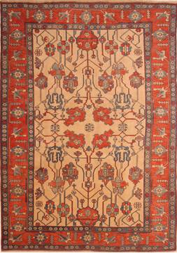 Turkish Kazak Beige Rectangle 9x12 ft Wool Carpet 21487
