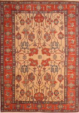 Turkish Kazak Beige Rectangle 9x12 ft Wool Carpet 21487