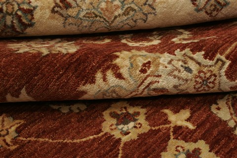 Chobi Brown Hand Knotted 81 X 101 Area Rug 250-21491 Image 11