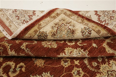 Chobi Brown Hand Knotted 81 X 101 Area Rug 250-21491 Image 13
