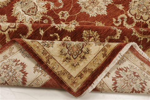Chobi Brown Hand Knotted 81 X 101 Area Rug 250-21491 Image 15