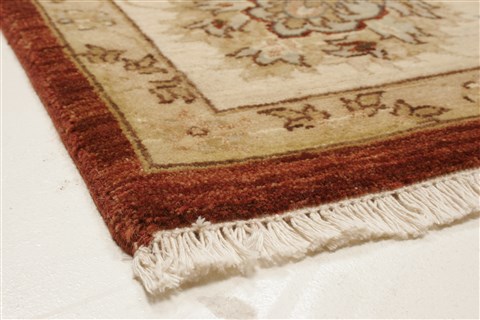Chobi Brown Hand Knotted 81 X 101 Area Rug 250-21491 Image 23