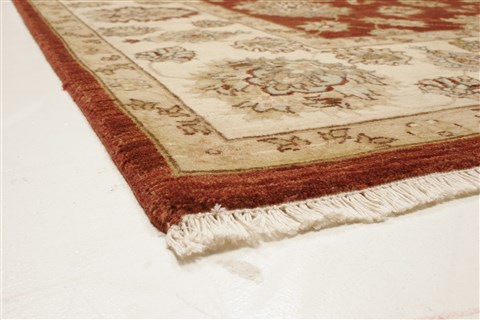Chobi Brown Hand Knotted 81 X 101 Area Rug 250-21491 Image 24