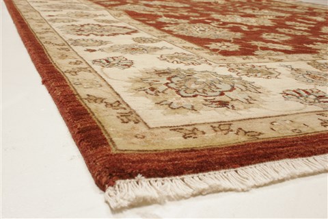 Chobi Brown Hand Knotted 81 X 101 Area Rug 250-21491 Image 25