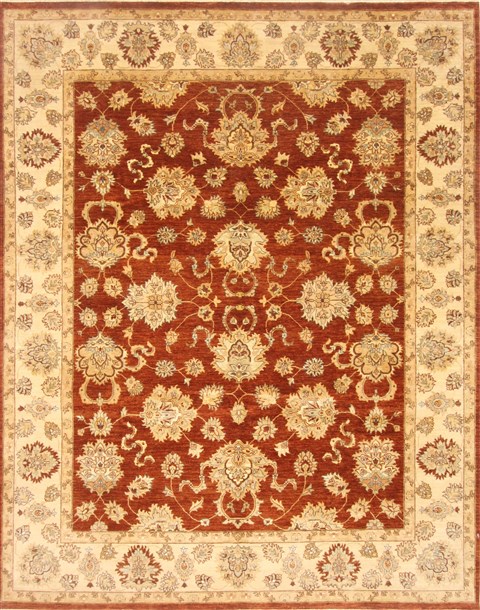 Chobi Brown Hand Knotted 81 X 101 Area Rug 250-21491 Image 0
