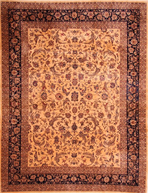Nain Yellow Hand Knotted 810 X 111 Area Rug 100-21492 Image 0